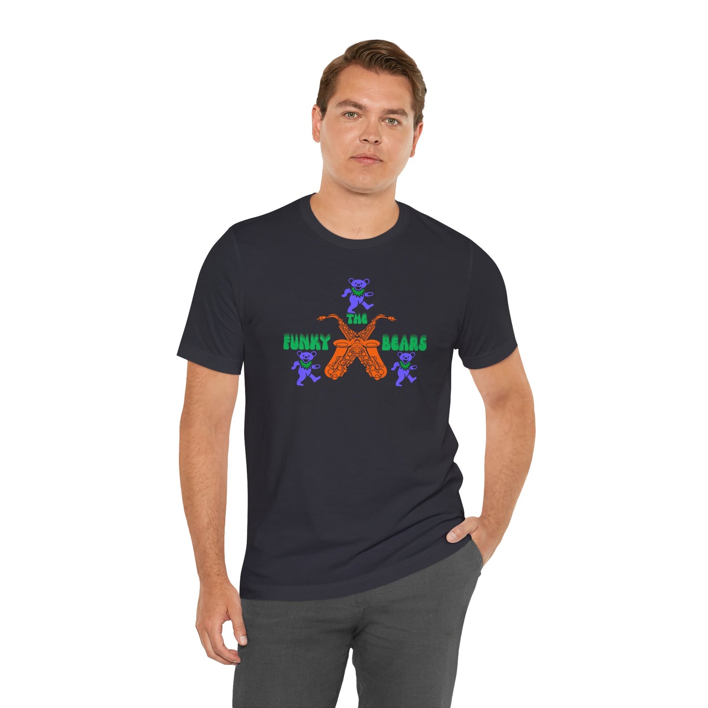 Colorful Funky Bears Unisex Jersey Tee - Cute Graphic Shirt, Casual Wear, Gift for Kids, Summer Fun, Festival Fashion