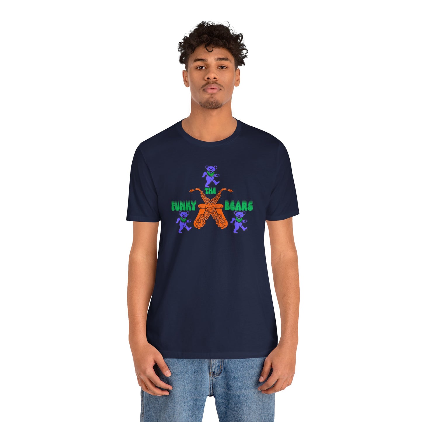 Colorful Funky Bears Unisex Jersey Tee - Cute Graphic Shirt, Casual Wear, Gift for Kids, Summer Fun, Festival Fashion