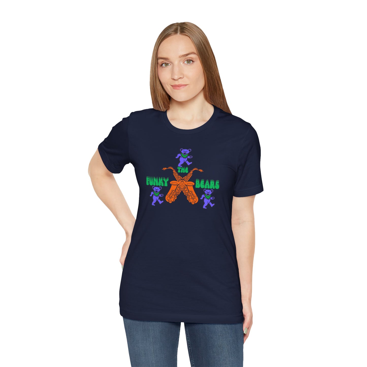 Colorful Funky Bears Unisex Jersey Tee - Cute Graphic Shirt, Casual Wear, Gift for Kids, Summer Fun, Festival Fashion