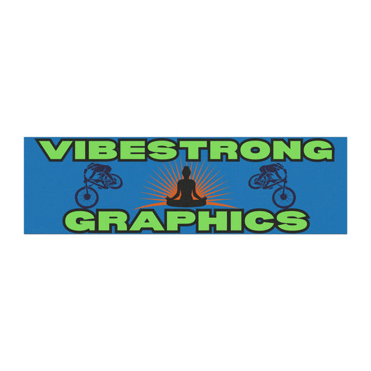Vibestrong Car Magnet, Inspirational Vehicle Decor, Fun Biking Magnet, Outdoor Enthusiast Gift, Yoga and Fitness Car Art