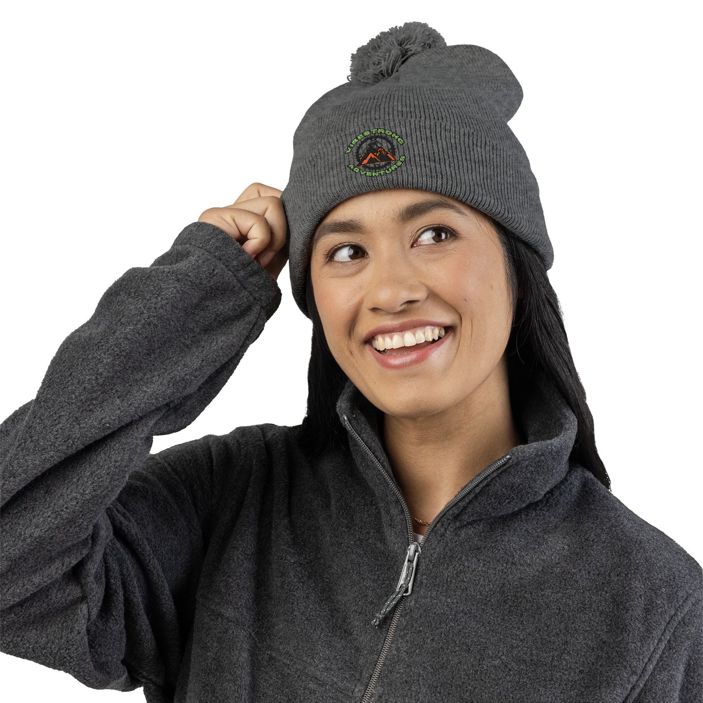 Cozy Pom-Pom Knit Cap for Outdoors, Trendy Beanie for Winter, Embroidered Cap for Camping, Stylish Gift for Him/Her, Knit Hat for Cold [...]