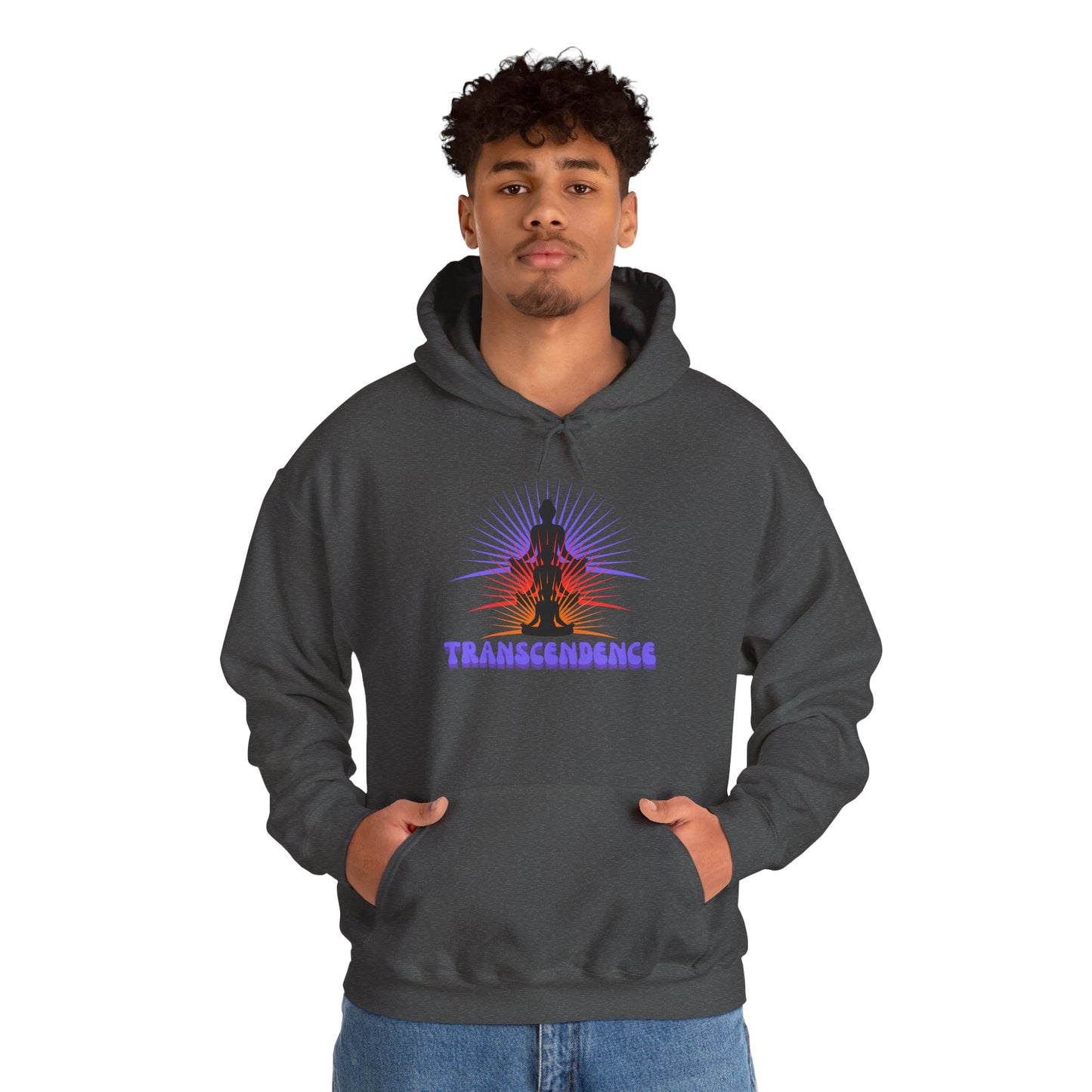 Transcendence Unisex Hooded Sweatshirt, Meditative Apparel, Spiritual Gift, Yoga Outfit, Cozy Layer, Mindfulness Clothing