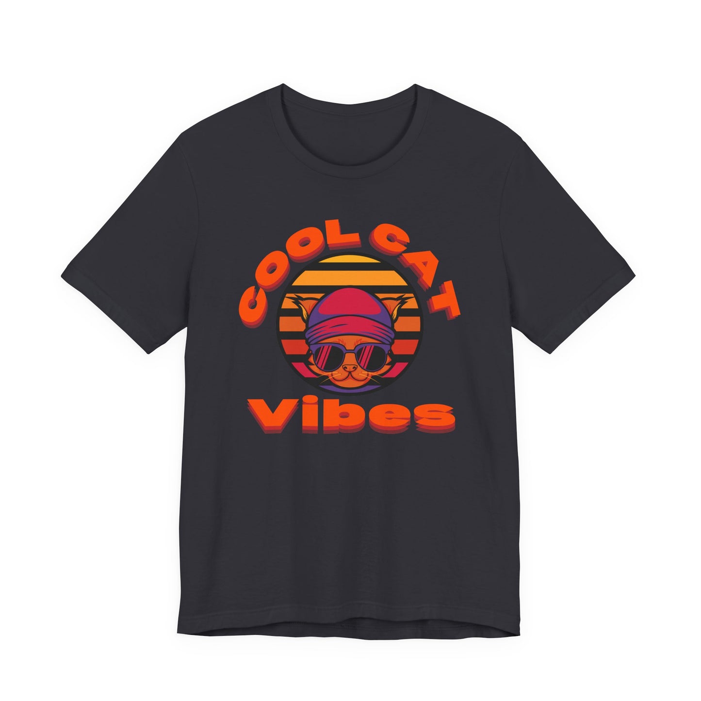 Cool Cat Vibes Unisex Tee - Retro Graphic Shirt for Chill Days