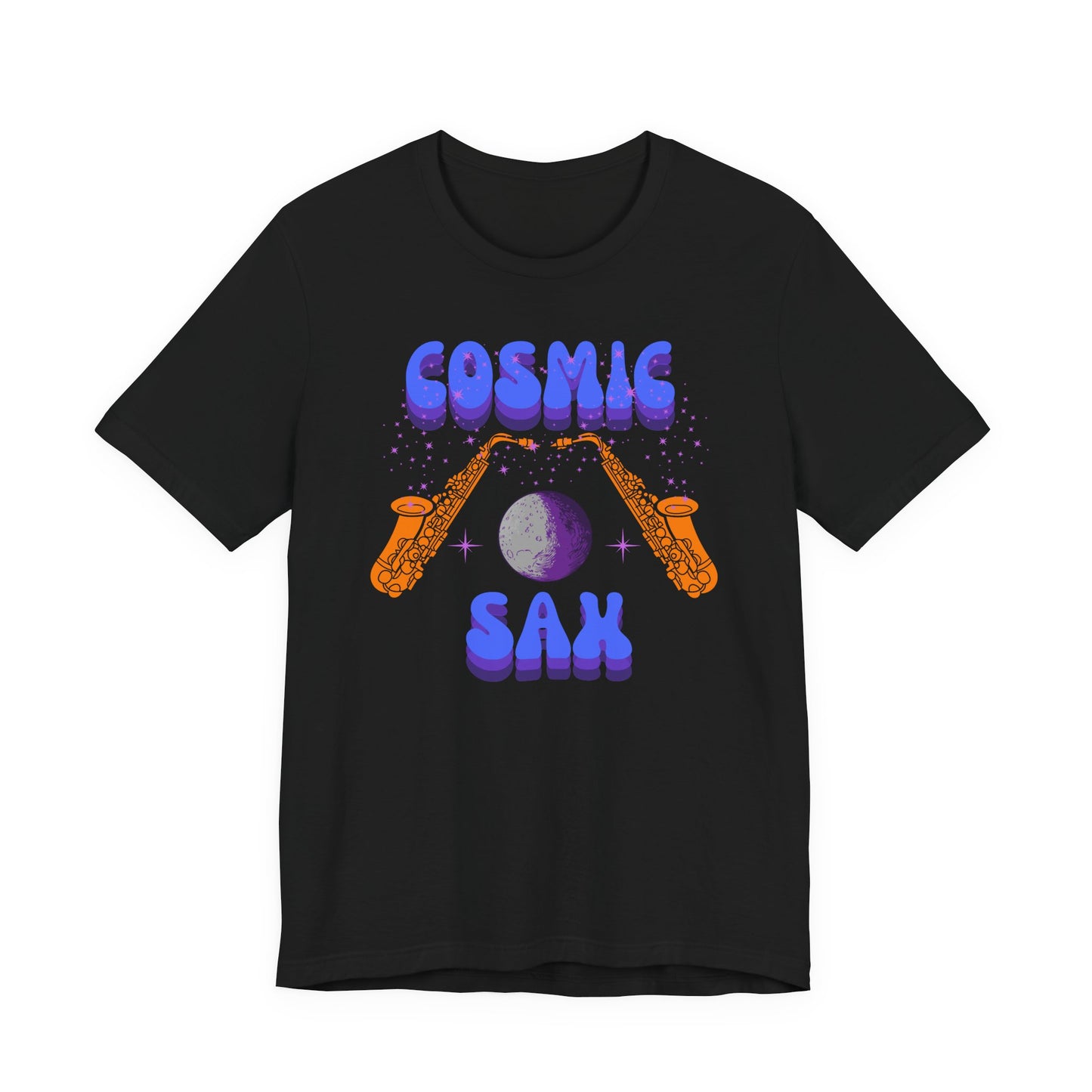Cosmic Sax Graphic Tee for Music Lovers