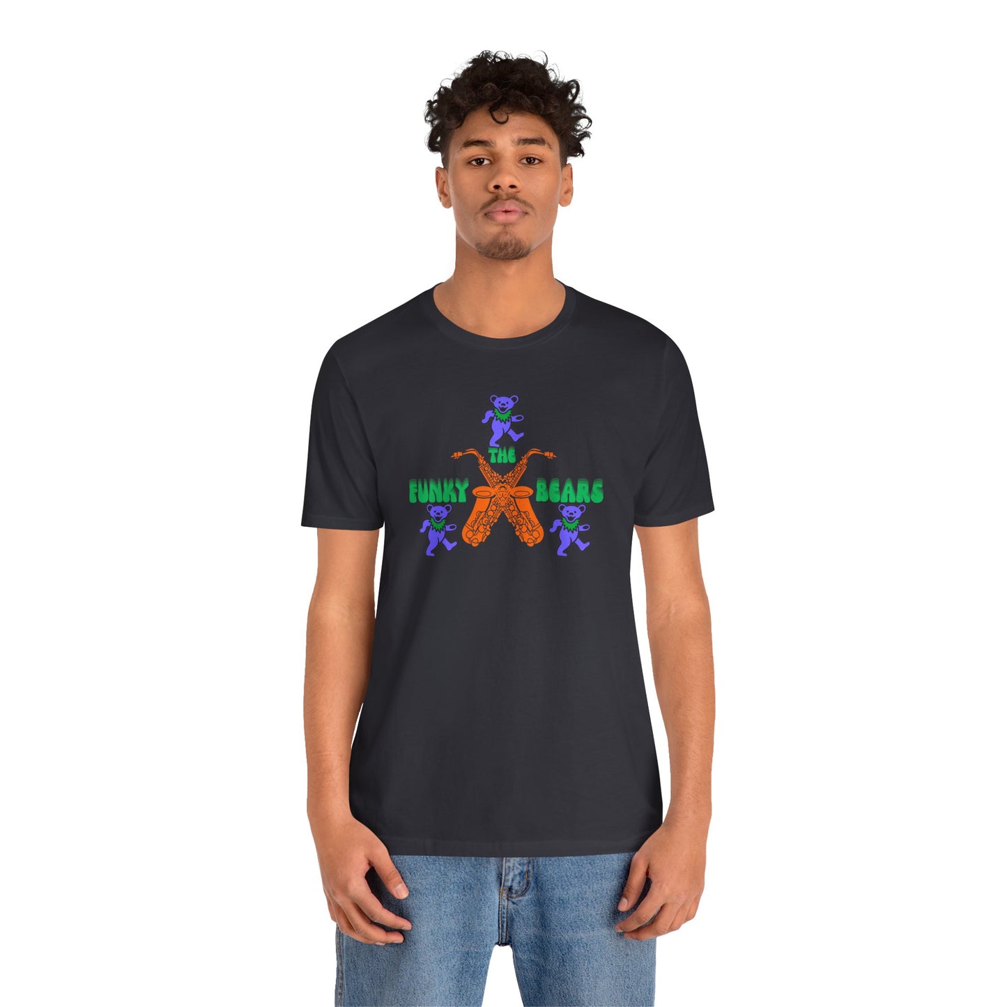 Colorful Funky Bears Unisex Jersey Tee - Cute Graphic Shirt, Casual Wear, Gift for Kids, Summer Fun, Festival Fashion