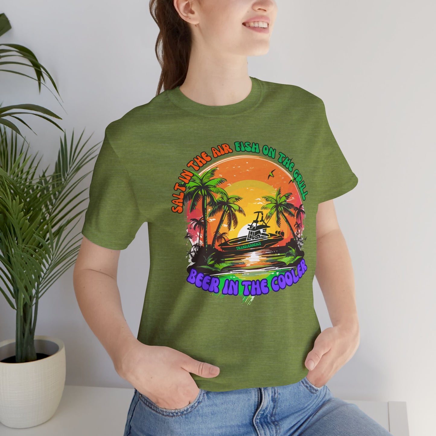 T-Shirt - Chill Vibes Retro Unisex Tee, Perfect for Beach Lovers, Great for Vacation, Summer Parties, Barbecues, Casual Wear