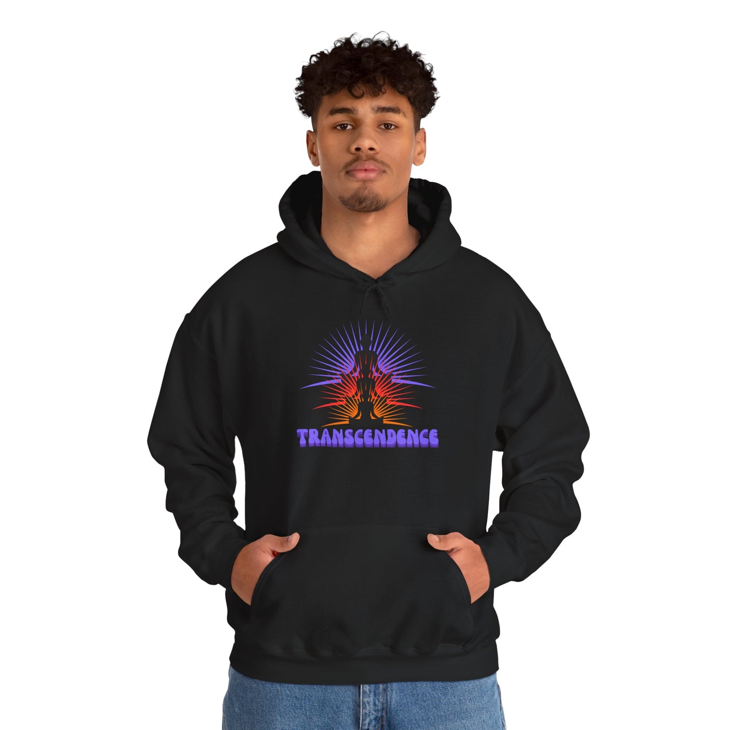 Transcendence Unisex Hooded Sweatshirt, Meditative Apparel, Spiritual Gift, Yoga Outfit, Cozy Layer, Mindfulness Clothing