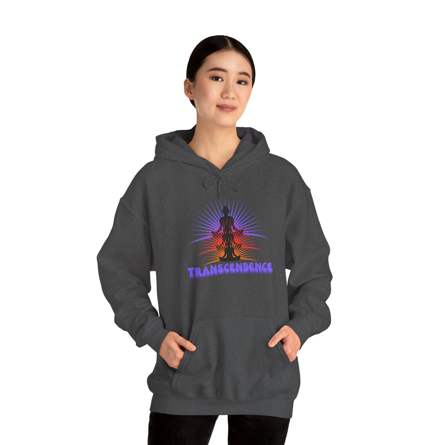 Transcendence Unisex Hooded Sweatshirt, Meditative Apparel, Spiritual Gift, Yoga Outfit, Cozy Layer, Mindfulness Clothing